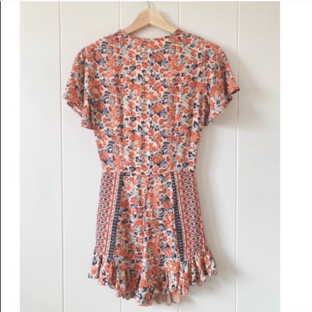 FREE PEOPLE Surf Date cutout romper copper rust - Picture 10 of 14